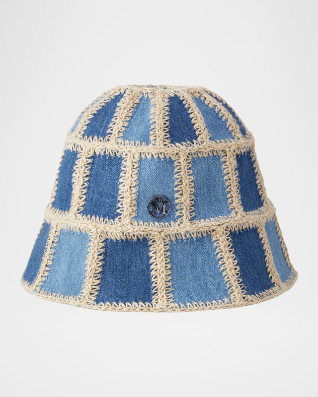 Pablo Denim Patchwork Crochet Bucket Hat